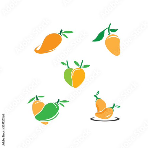 Fototapeta Naklejka Na Ścianę i Meble -  mango logo template vector illustration design