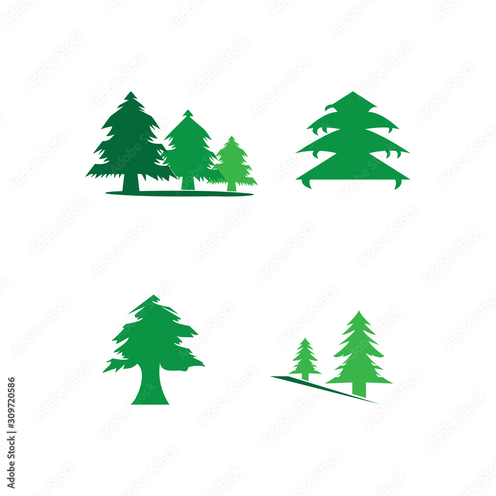 pine tree logo illustration vector design pine tree logo illustration vector design