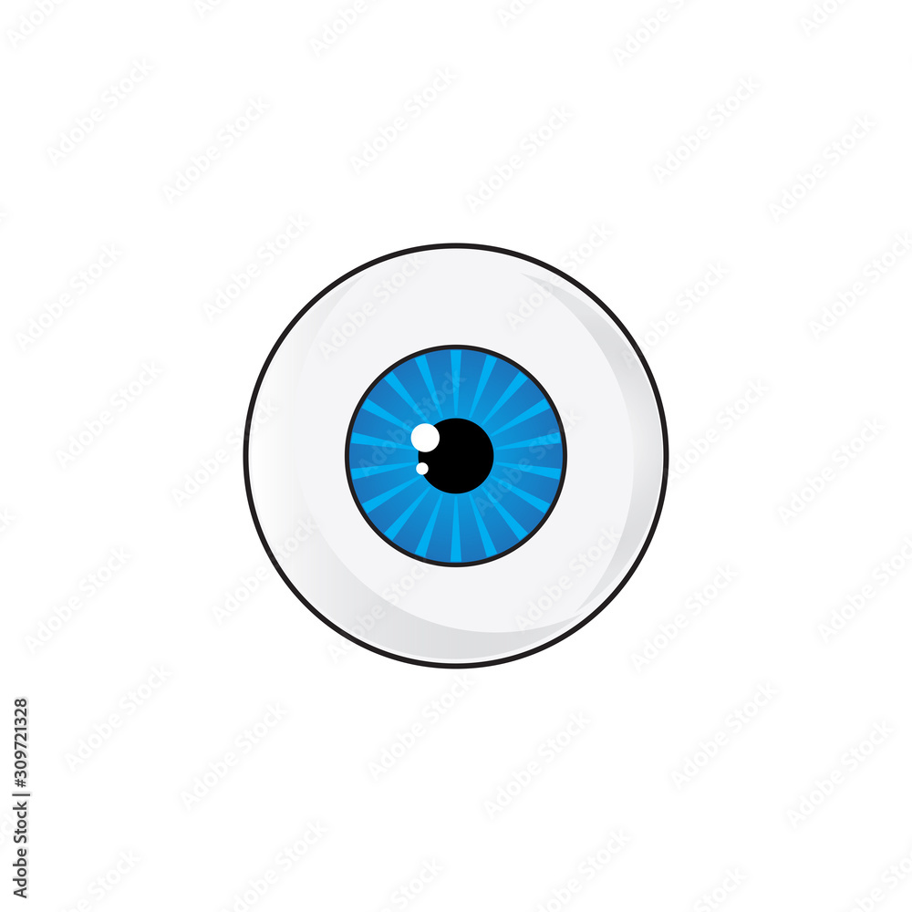 Cartoon eye illustration. Design template vector Cartoon eye illustration. Design template vector