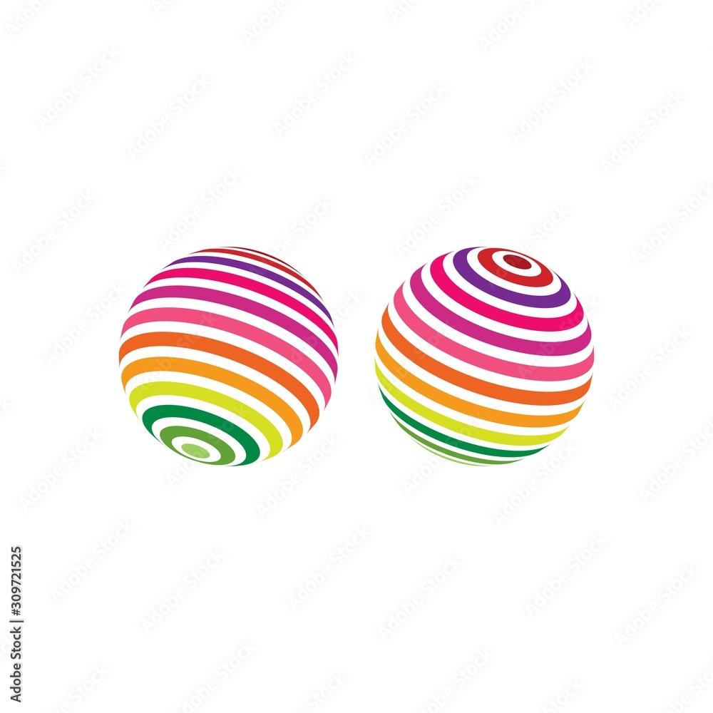 Wire world logo vector icon template