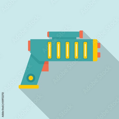 Weapon blaster icon. Flat illustration of weapon blaster vector icon for web design