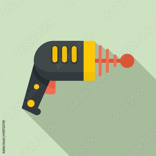 Space blaster icon. Flat illustration of space blaster vector icon for web design