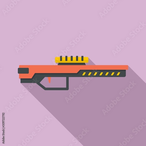 Energy blaster icon. Flat illustration of energy blaster vector icon for web design