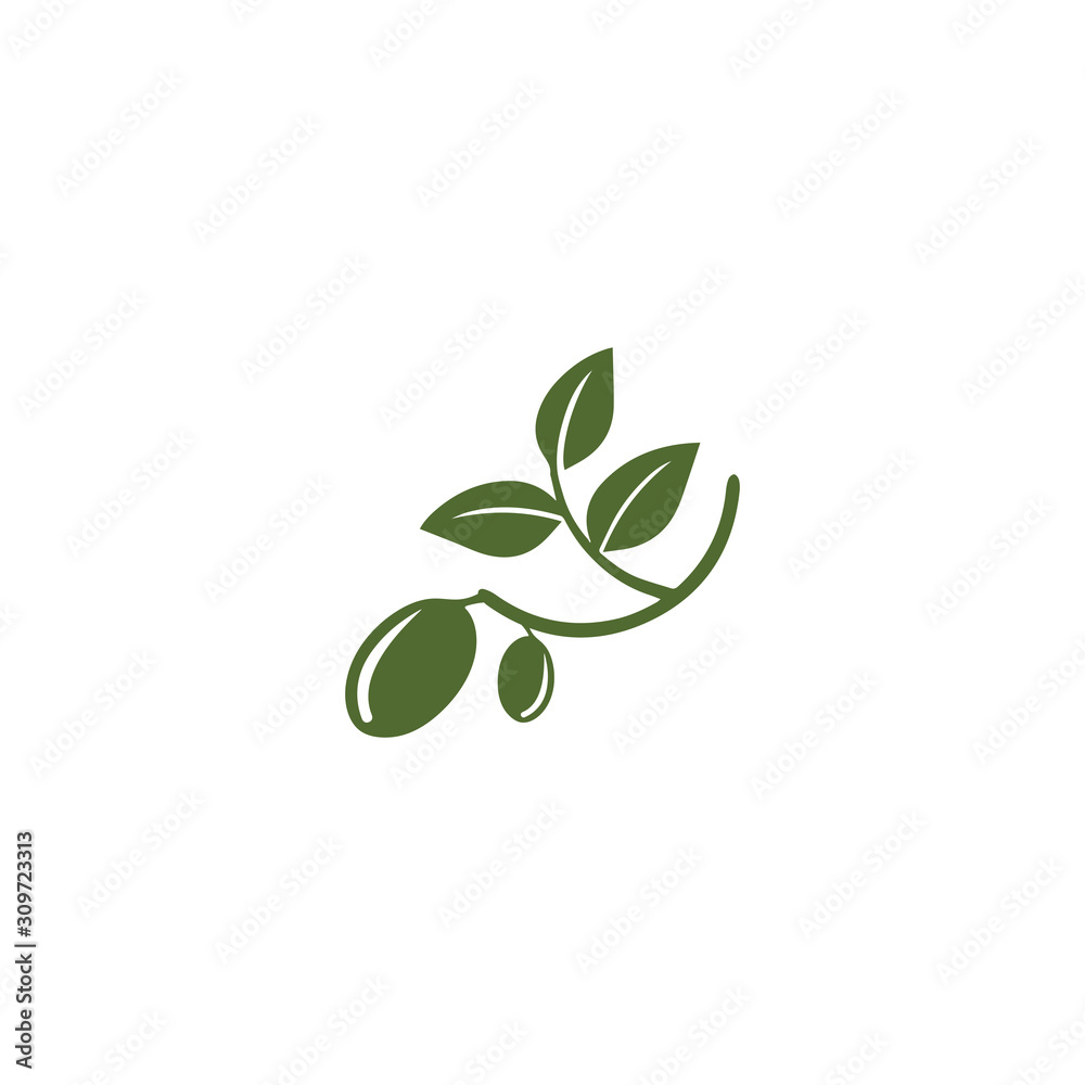 Olive logo template vector icon illustration design