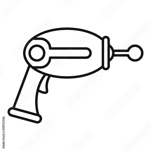 Toy blaster icon. Outline toy blaster vector icon for web design isolated on white background