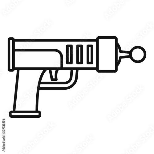 Future blaster icon. Outline future blaster vector icon for web design isolated on white background