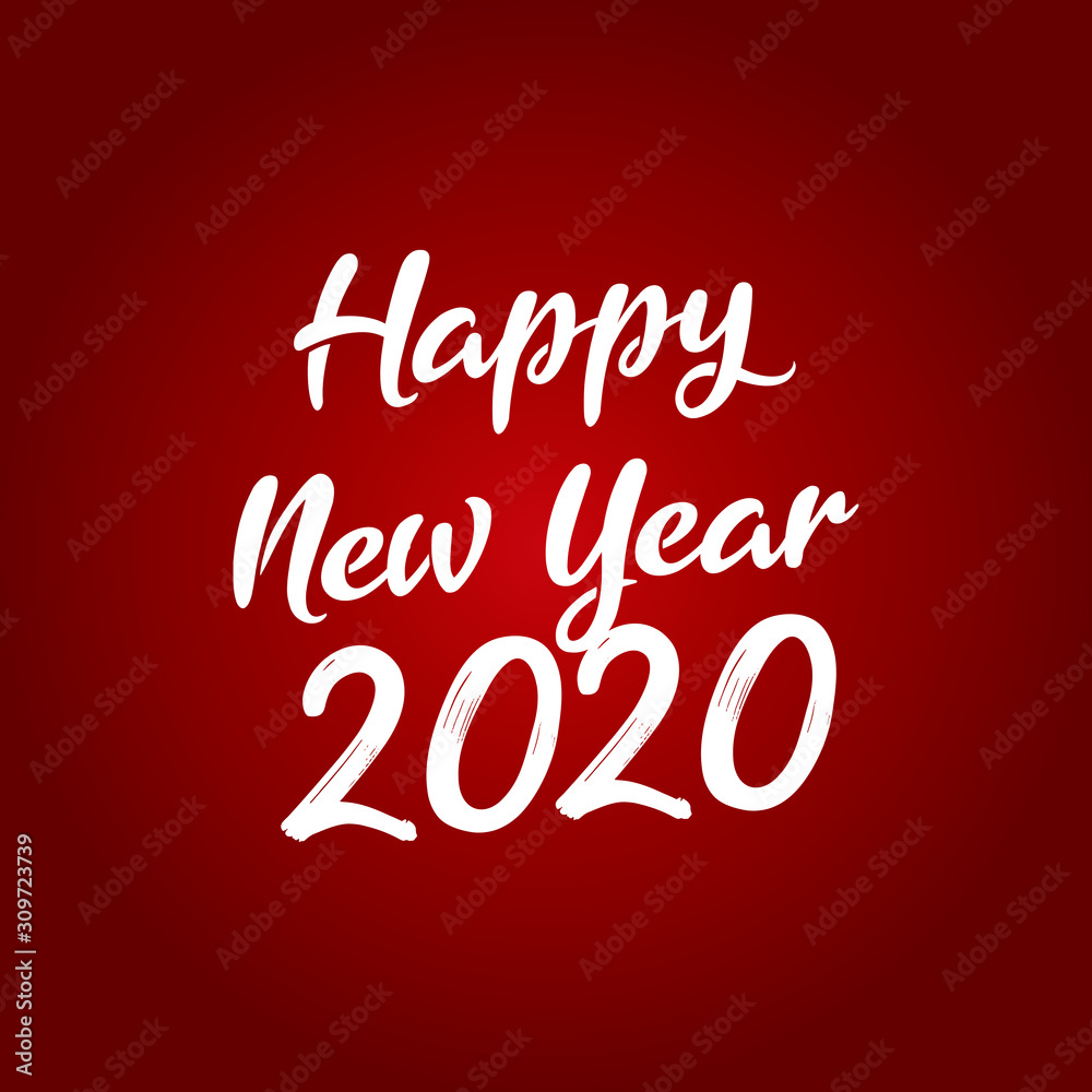 merry christmas and happy new year 2020 greeting card