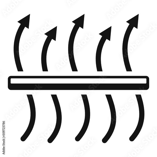 Breathable membrane icon. Simple illustration of breathable membrane vector icon for web design isolated on white background