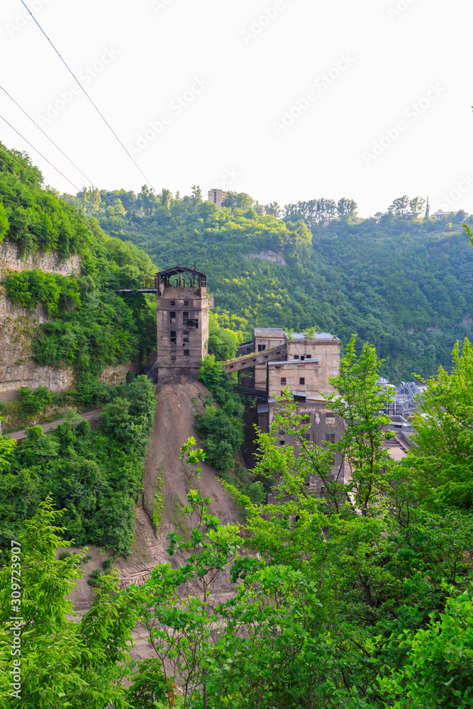 Fototapeta premium Mining plant and manganese ore processing plant in Chiatura, Georgia.