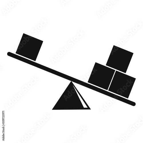 Physics balance icon. Simple illustration of physics balance vector icon for web design isolated on white background