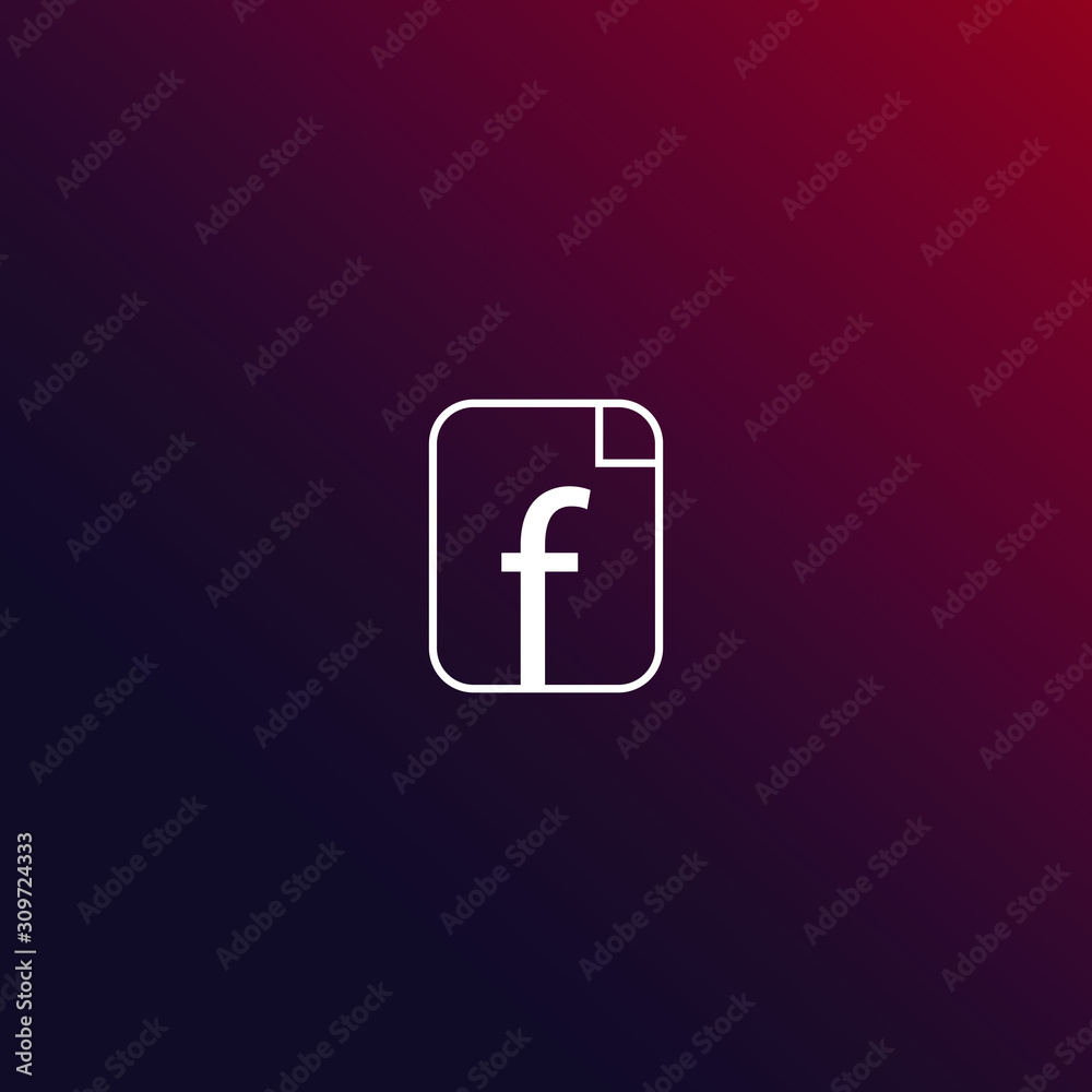 Letter F Alphabetic Logo Design Template, Line Logo Concept Letter F Alphabetic Logo Design Template, Line Logo Concept