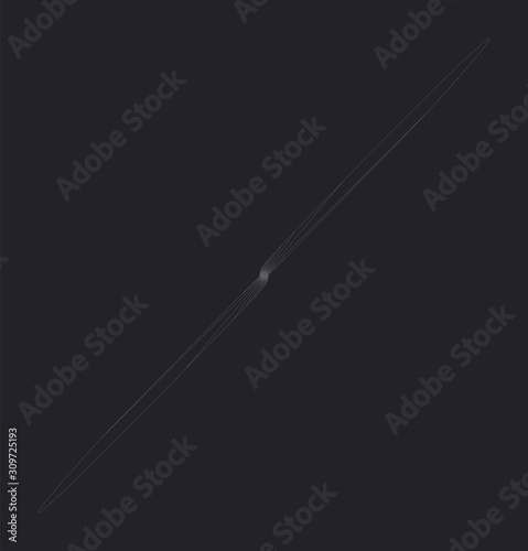 World Flag Map. Littrow projection. Map of the world with meridians on dark background. Vector illustration.