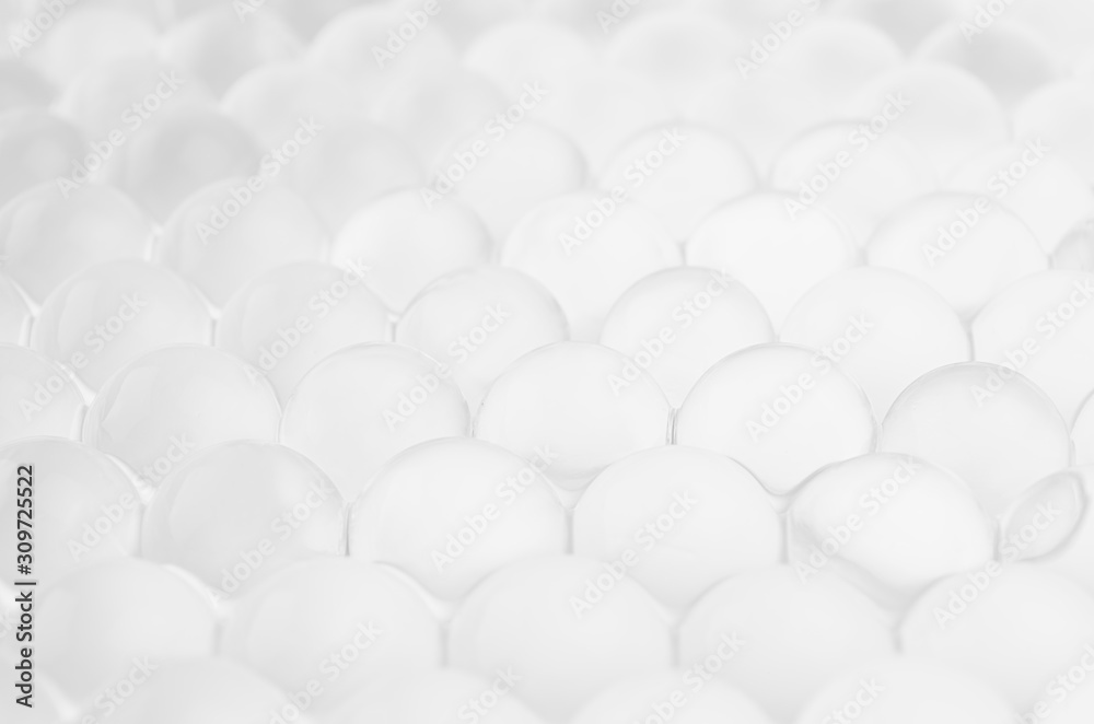 White soft light bubbles pattern of hydrogel balls as contemporary abstract background. White soft light bubbles pattern of hydrogel balls as contemporary abstract background.