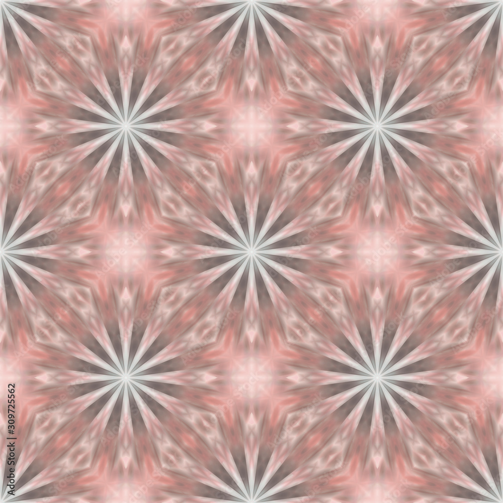 Seamless geometric Oriental pattern.Light grey and pink background. Seamless geometric Oriental pattern.Light grey and pink background.