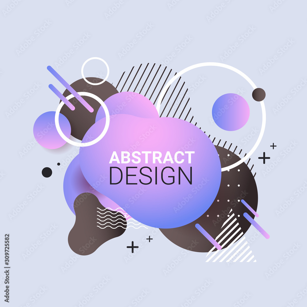 Fototapeta premium Modern graphic element dynamical colored form gradient