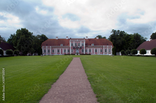 Lahemaa Estonia, path and lawn leading to country manor house