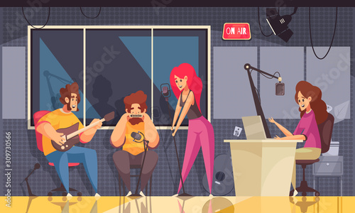 Radio Studio Background
