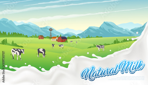 Rural Milk Splash Poster