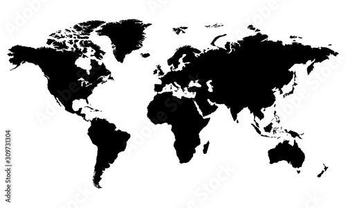 Fototapeta Naklejka Na Ścianę i Meble -  World map vector