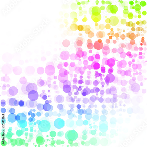 Bubbles Circle Dots Unique Colorful Bright Vector Background