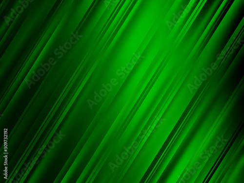 Abstract green background with light diagonal lines. Speed motion design. Dynamic sport texture. Technology stream illustration