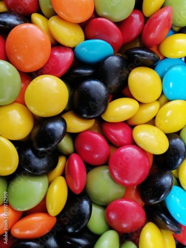 Colorful chocolate candy pills