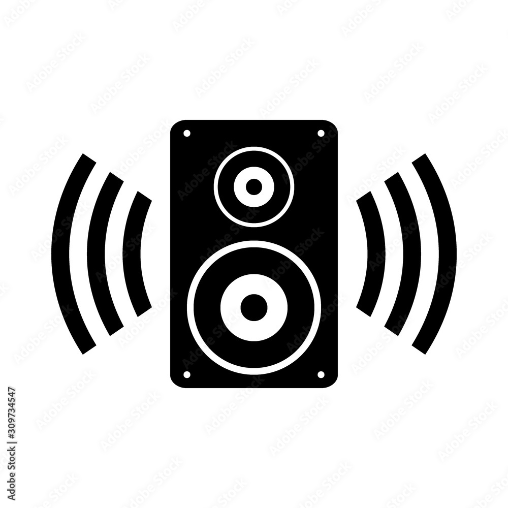 Speaker icon on white. Speaker icon on white.