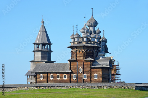 Fotografi Karelia, Russia. Ancient Pokrovsky cathedral in Kizhi