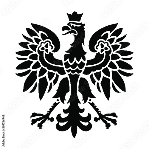 Obraz na płótnie Eagle Polish Sign Poland Vector w salonie