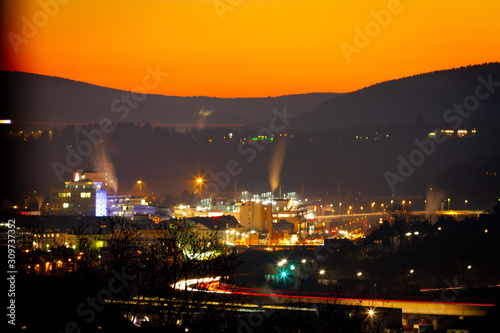 Night view to Siegen city