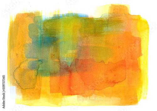 Abstract watercolor brush strokes background