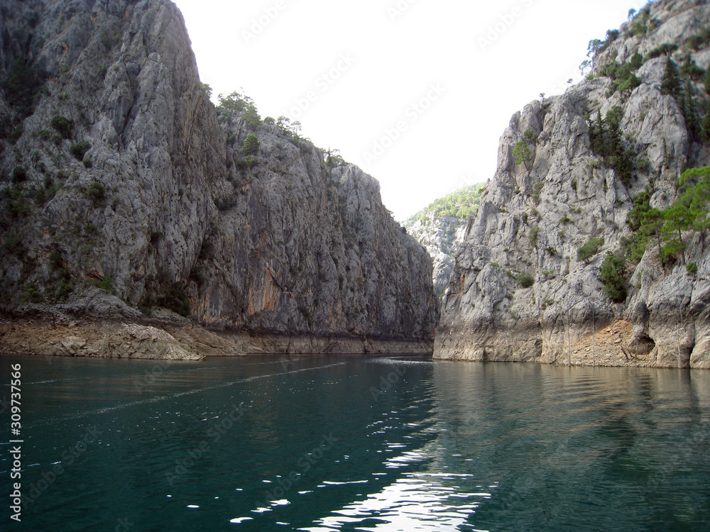 cliffs above the lake