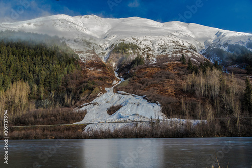 Avalanche on Chugach Mountain Range