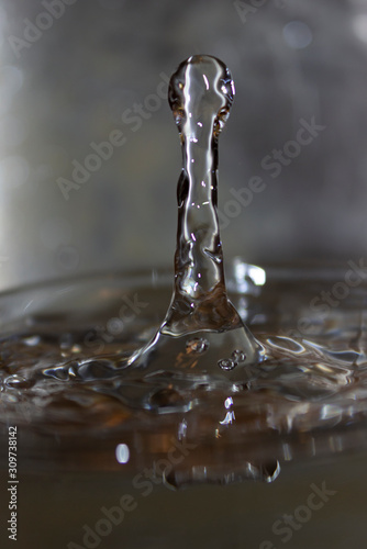 drop of water falling in super slow motion