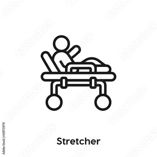 Stretcher icon vector. ambulance hospital icon vector symbol illustration. Modern simple vector icon for your design. ambulance hospital icon vector	