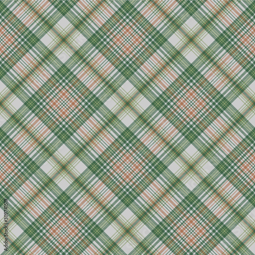 Green gold check plaid seamless fabric texture