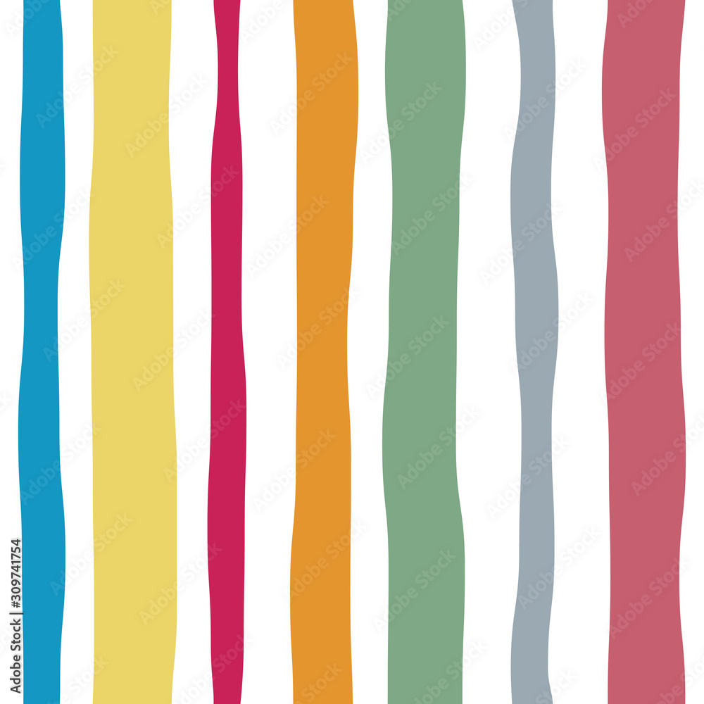 Striped watercolor lines color seamless pattern