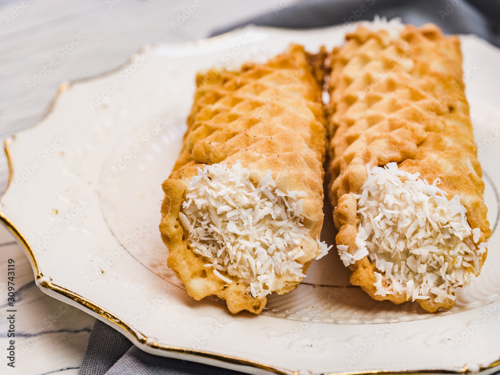 Fresh, fragrant homemade pastries. Close-up, side view. Tasty and healthy eating concept Fresh, fragrant homemade pastries. Close-up, side view. Tasty and healthy eating concept