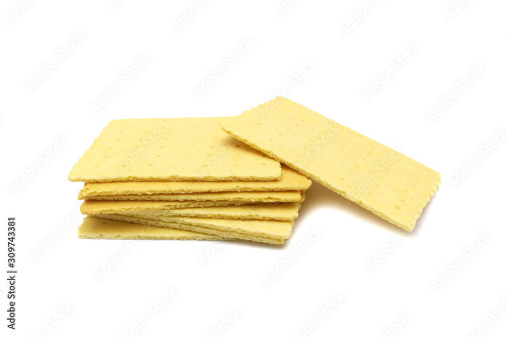 Fototapeta premium Cheese shake biscuit isolated on white background.