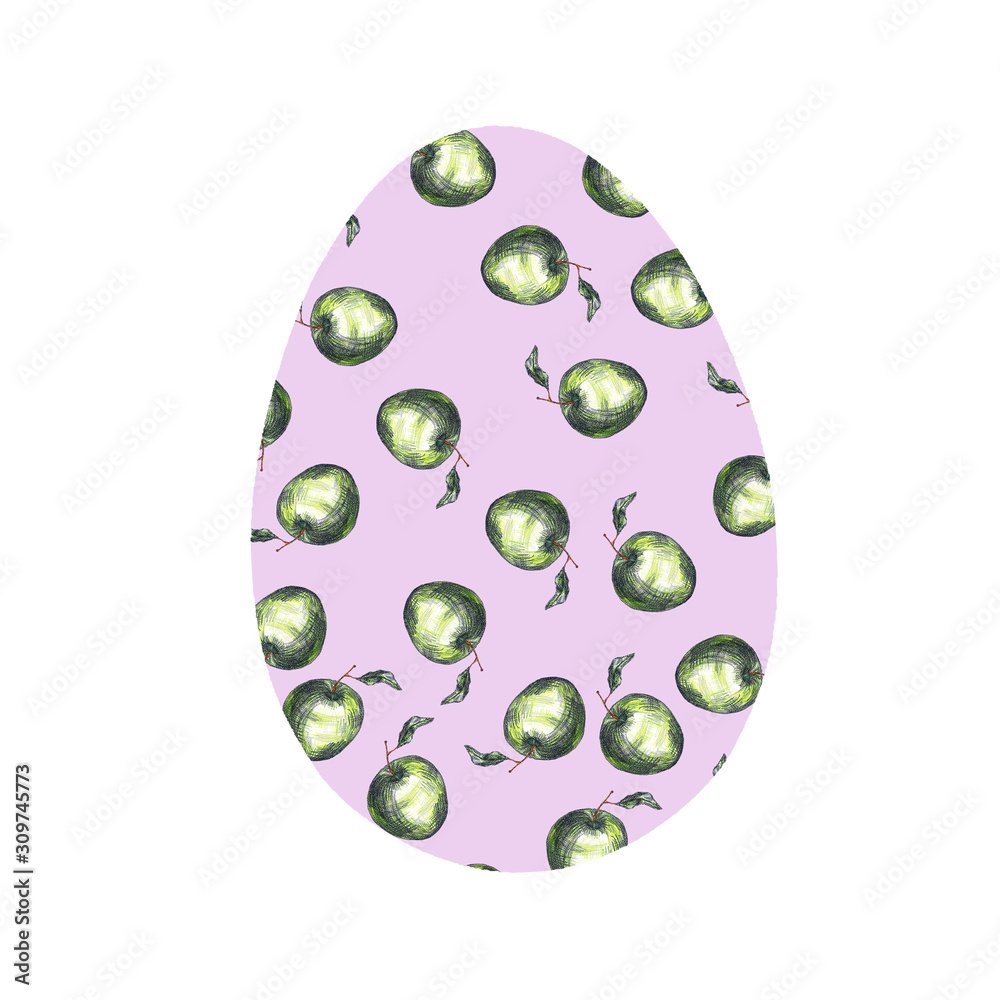 Watercolor stylized Easter eggs on a white background Watercolor stylized Easter eggs on a white background