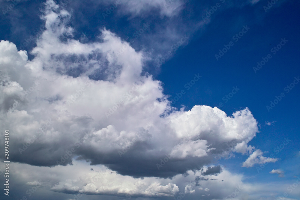 Dramatic blue sky with white clouds Dramatic blue sky with white clouds