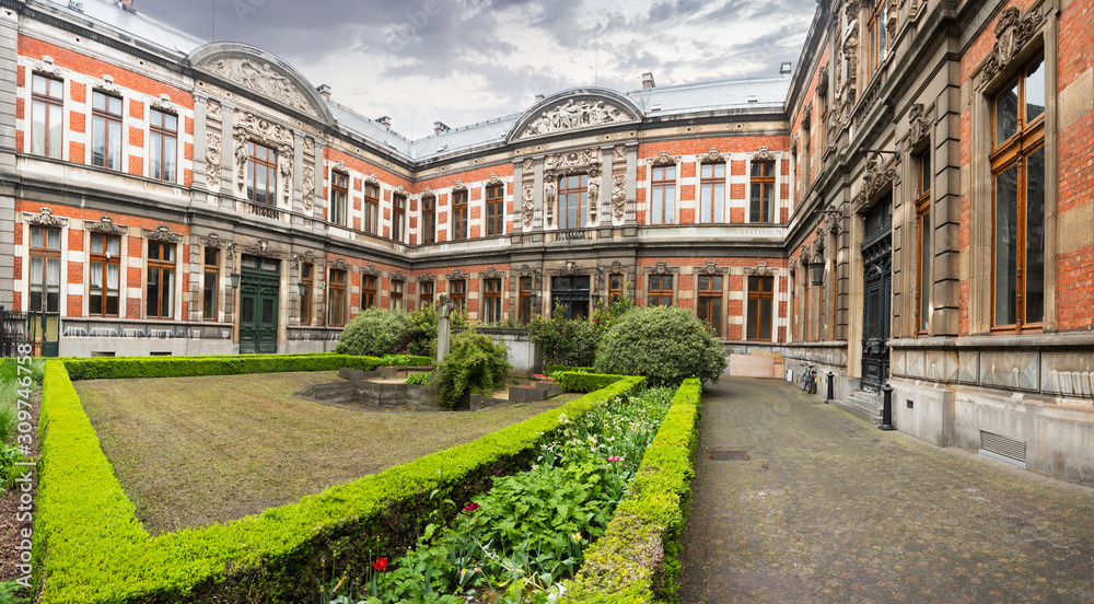 Inner courtyard of the Brussels Royal Conservatory, Belgium