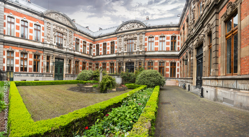 Inner courtyard of the Brussels Royal Conservatory, Belgium photo