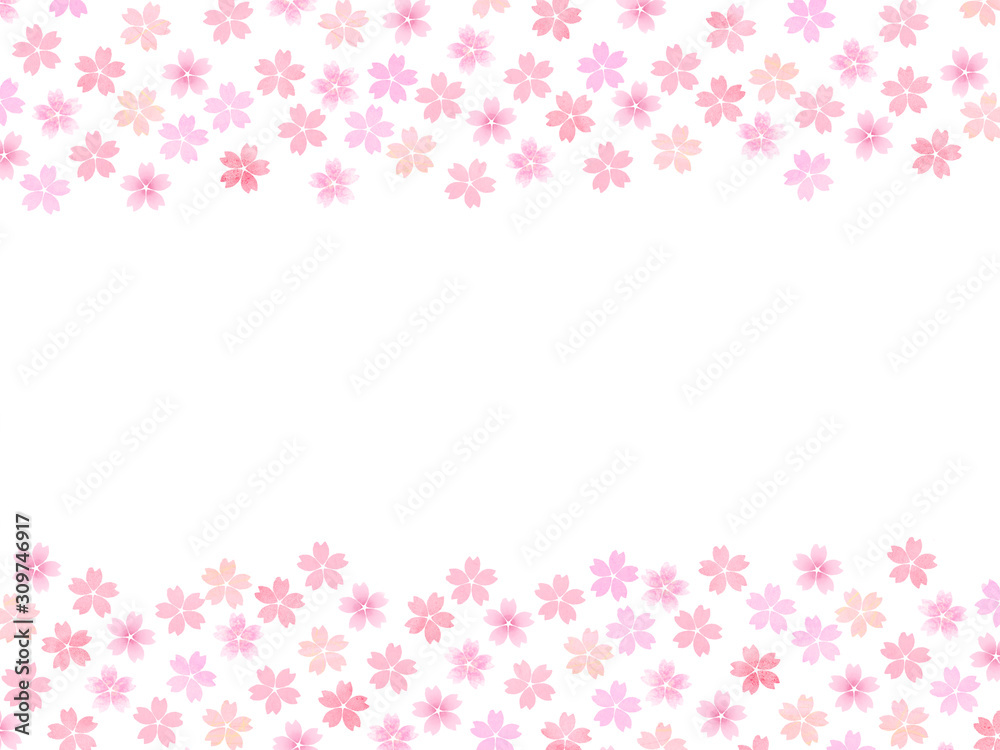 散り桜-空白-背景