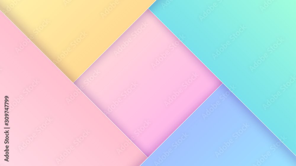 Obraz premium Pastel colorful geometric elements abstract background