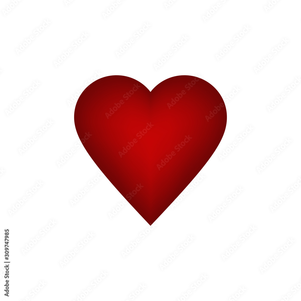 Beautiful heart on a white background. Vector illustration.