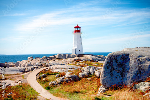 Peggy's Cove lighthouse, Nova Sotia, Canada Fototapet