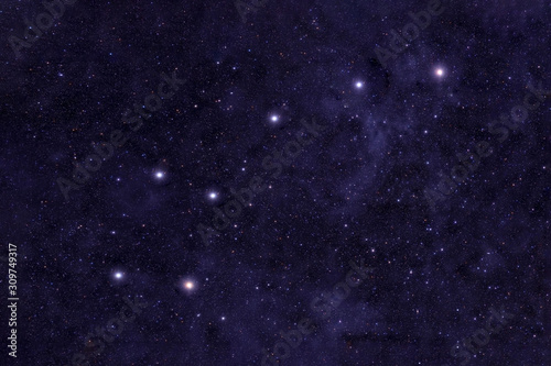 Fototapeta Naklejka Na Ścianę i Meble -  Ursa Minor, constellation. Against the background of the night sky. Elements of this image were furnished by NASA.