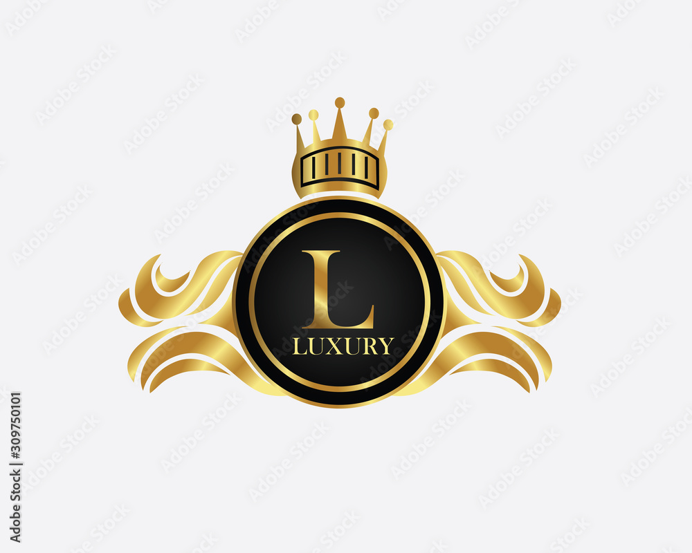 Letter LV logo with Luxury Gold template. Elegance logo vector