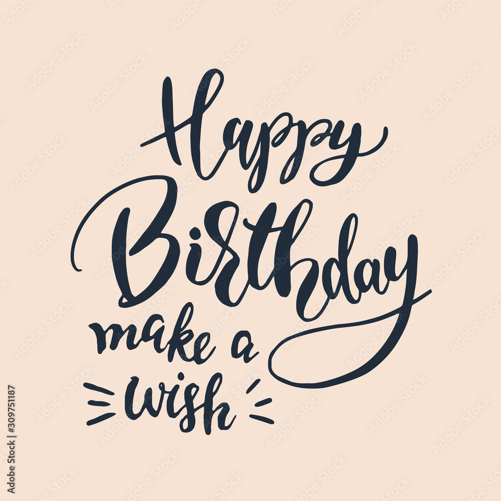 Happy Birthday to you. Hand drawn typography headline for greeting cards in vintage style design for Birthday party festive gift celebration Happy Birthday to you. Hand drawn typography headline for greeting cards in vintage style design for Birthday party festive gift celebration